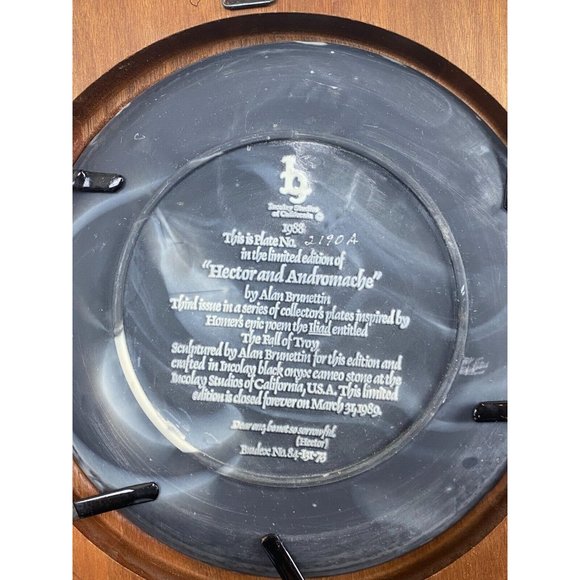 Incolay "Hector and Andromache" Decorative Collector Plate 8" Limited Edition - Picture 3 of 3